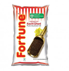 Fortune Premium Kachi Ghani Pure Mustard Oil  Pouch  1 litre
